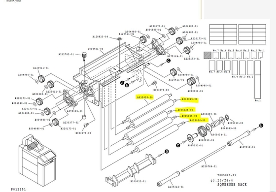 الصين Noritsu V30 V50 Minilab Film Processor قطع غيار ممسحة الأسطوانة A035026 A035026 00 المزود