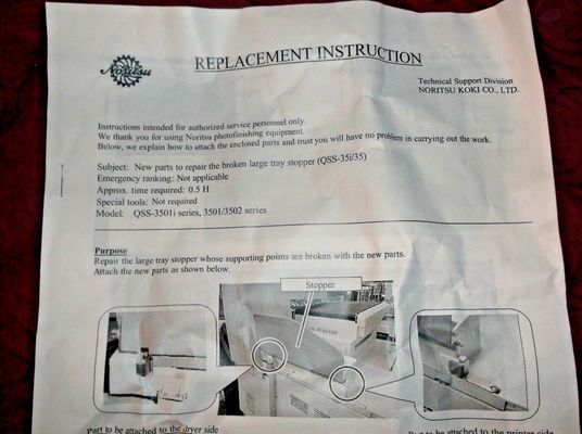 نوريتسو QSS 3501 قطع غيار مينيلاب صينية خروج ريترو كيت R504684-01 المزود